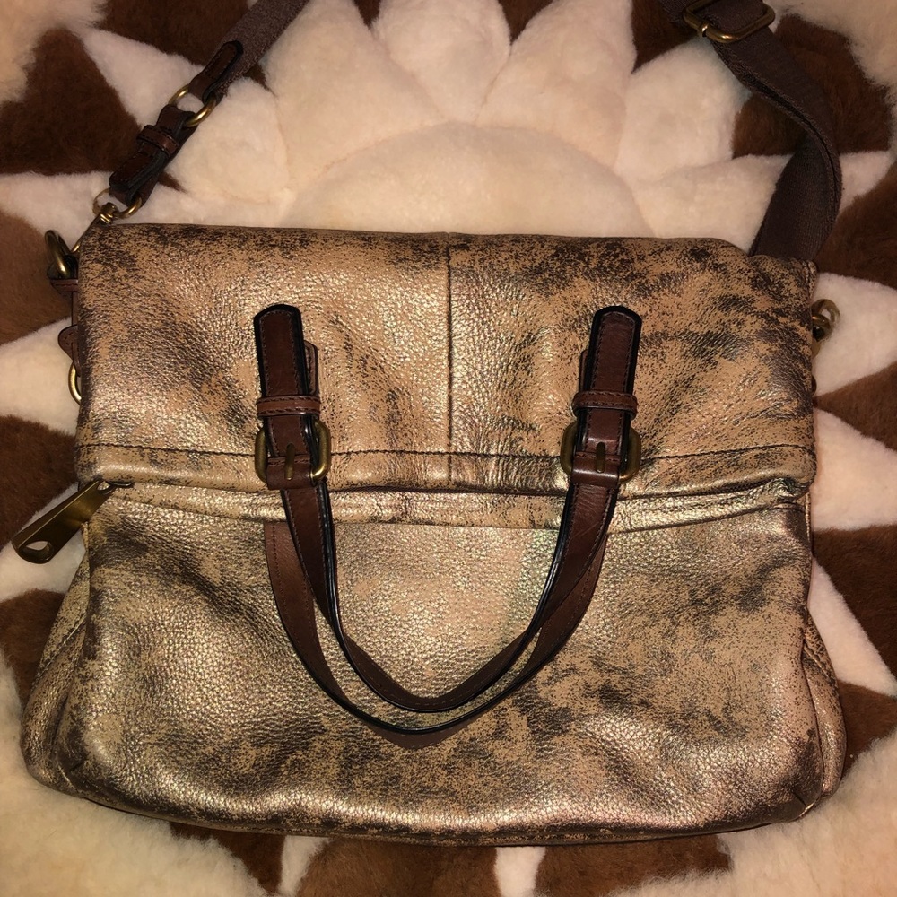 Fossil leather “Explorer Tote”